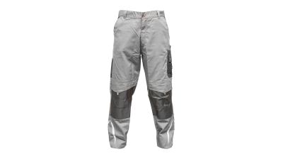 Pantaloni de lucru, poliester cu bumbac, gri cu negru, S Breckner Germany