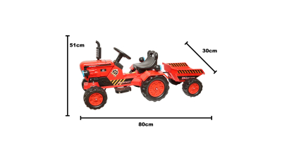 Tractor cu remorca, masinuta electrica cu baterii pentru copii 3-6 ani Hello Baby