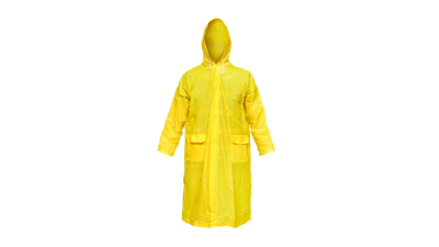 Pelerina cu gluga impermeabila din PVC, 2 buzunare, inchidere cu capse, galben, XL Breckner Germany