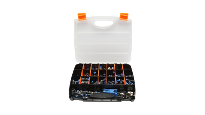 Trusa 242 piese conectori, cuple rapide din plastic, mufe pentru furtun aer comprimat Breckner Germany