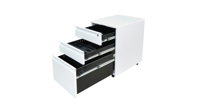 Clasificator, fiset metalic 3 sertare cu role 600X390X520mm, RaL7035 Breckner Germany