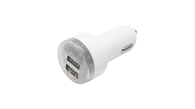Incarcator priza bricheta 2 USB 3.1A alb - fara fir