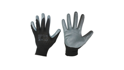 Manusi de protectie sintetice cauciucate nitrilic negru-gri marimea 10 Breckner Germany