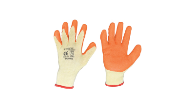 Manusi de protectie bumbac latex galben-portocaliu marimea 10 Breckner Germany