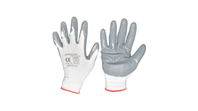Manusi protectie bumbac alb-gri marimea 10 Breckner Germany