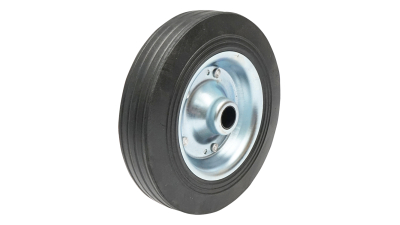 Roata de cauciuc 200X50mm cu janta metalica pentru roata de sprijin remorca prindere pe ax fi20mm