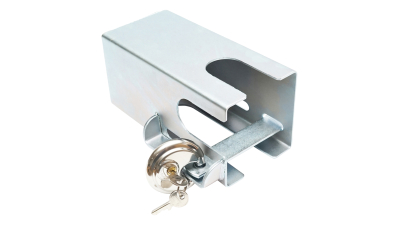 Blocaj antifurt metalic inoxidabil cu doua chei, 110x110x217mm pentru cupla remorcare Breckner Germany