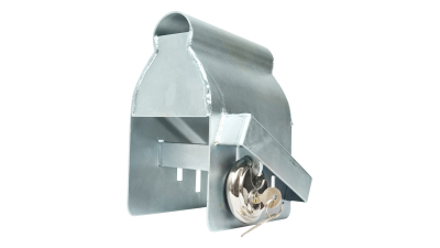 Blocaj antifurt metalic inoxidabil cu doua chei, 120x180x220mm pentru cupla remorcare Breckner Germany