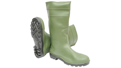 Cizme de protectie din PVC verde cu bombeu otel marimea 44 005GB