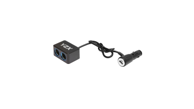 Adaptor bricheta auto dubla 12/24V si 1 port USB 5V 1000ma negru