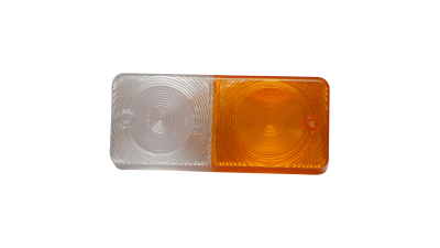 Dispersor/sticla lampa semnalizare fata alb-galben 180x80x43mm