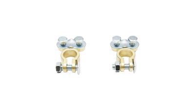 Set borne baterie de bronz cu strangere pe surub