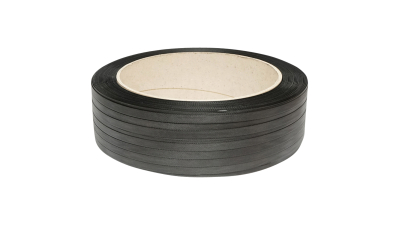 Banda de legat PP polipropilena uz semi-automat, 19x0,8mm, neagra, rola 1000m Breckner Germany