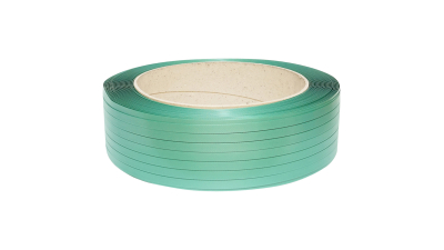 Banda de legat PET poliester, 19x0,8mm, verde, rola 1000m Breckner Germany