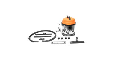 Aspirator profesional industrial umed/uscat volum 20L tensiune alimentare 220V, putere 1200W corp din inox Hoteche