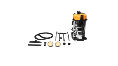 Aspirator profesional industrial umed/uscat volum 40L tensiune alimentare 220V, putere 1200W corp din inox Hoteche