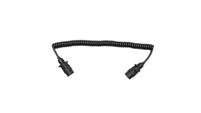 Cablu spiral 2.5m cu 2 stechere tata din plastic, 7 pini pentru priza auto remorca Breckner Germany