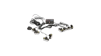 Set 8 stroboscoape cu 2 LED-uri, lumina galbena 12V Breckner Germany