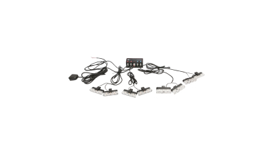 Set 8 stroboscoape cu 3 LED-uri, lumina galbena 12V Breckner Germany