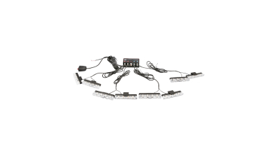 Set 8 stroboscoape cu 4 LED-uri, lumina galbena 12V Breckner Germany