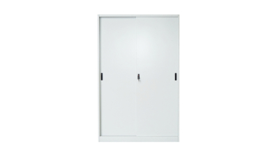 Dulap metalic fiset 1900x1200x450mm cu 2 usi culisante securizate, 4 polite, gri Breckner Germany