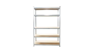Raft metalic cu 5 polite MDF, 180x120x60cm, 175kg/polita, montaj fara suruburi, galvanizat