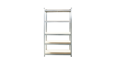 Raft metalic cu 5 polite MDF, 180x100x45cm, 250kg/polita, montaj fara suruburi, galvanizat