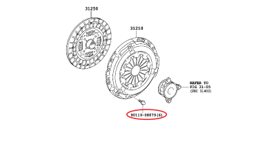 Bolt Acoperire Ambreiaj Toyota 9011908079