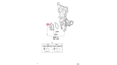 Bolt Pompa Apa Toyota 9155180825