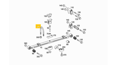 Brida Arc M14x1,5mm Mercedes Sprinter 2-T (901, 902), Sprinter 3,5-T (906), Sprinter 3,5-T (907, 910), Sprinter 3,5-T Tourer (907), Sprinter 3-T (903) 1.8-3.5 01.95-