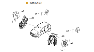 Broasca Usa Fata Dreapta Dacia Logan 2012-, Mcv 2, Sandero 2 2012-Renault 805026472r
