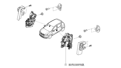 Broasca Usa Fata Stanga Dacia Logan 2012-, Mcv 2, Sandero 2 2012-; Renault 805038956r