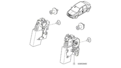 Broasca Usa Fata Stanga Electrica Dacia Logan 2004-2012 Sandero 2008-2012, Incuietoare