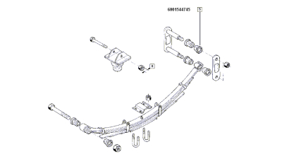 Bucsa Arc Spate Lamelar Dacia 1304 1305 1307 Papuc Pick-Up Oem Renault 6001544745