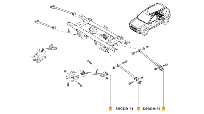 Bucsa Brat Punte Spate Stanga/Dreapta 14x35x30 Dacia Duster 1.5d/1.6 06.10-01.18 8200839121