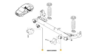 Bucsa Punte Spate Dacia Logan 2004-2012, Sandero 2008-2012; Duster 2010-2018; Renault 6001549989