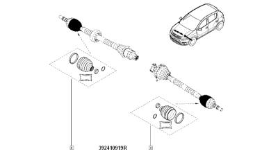 Burduf Planetara Spre Roata (Exterior) Dacia Logan 2 10.12-, Logan Mcv 2, Sandero 2 10.12-; Renault Clio 4 Motor 0.9-1.5d