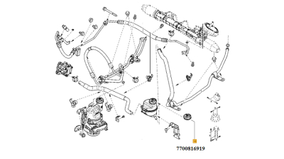 Buson Rezervor Lichid Servodirectie Dacia Logan 2004-2018 Sandero 2008-2018 Duster 2010-2018 Renault 7700816919