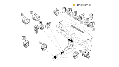 Buton Dezaburire Luneta Dacia Logan Facelift 2009-2012 Sandero 2008-2012