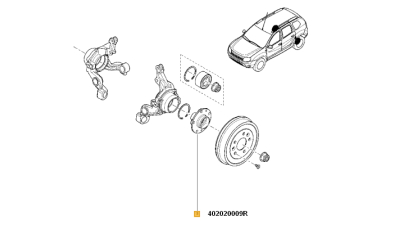 Butuc Roata Dacia Duster 2010-2018 4x4 Si 4x2 , Punte Fata, Motorizare 1.5 Dci , 1.6 16v