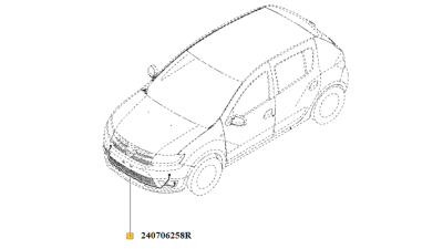 Cablaj Proiectoare Ceata Bara Fata Dacia Logan 2 2012-2016; Sandero 2 2012-2016 Renault 240706258r
