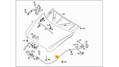 Cablu Capota Fata Mercedes Vito/Vaneo W639