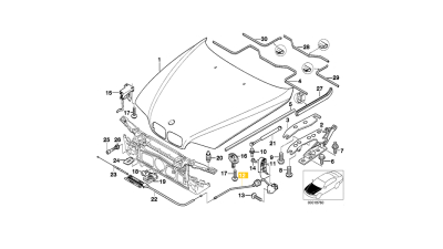 Cablu Capota Motor Bmw Seria 5 E39 11.95-06.03 51238176595