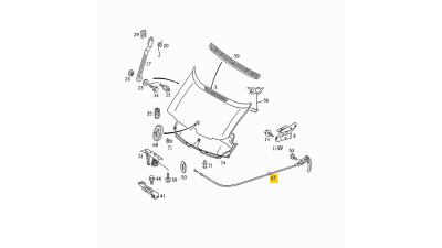 Cablu Capota Motor Mercedes Sprinter 901, 902, 903, 904, 905, 909