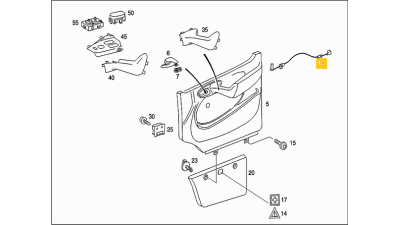 Cablu Deschidere Usa Stanga Fata - Mercedes Sprinter 901, 902, 903, 904, 905, 909