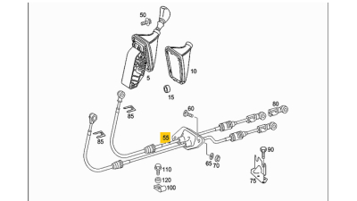 Cablu Timonerie Mercedes Sprinter 2-T (901, 902), Sprinter 3-T (903), Sprinter 4-T (904) 2.1d-2.9d 02.95-05.06, Cablu Transmisie Manuala