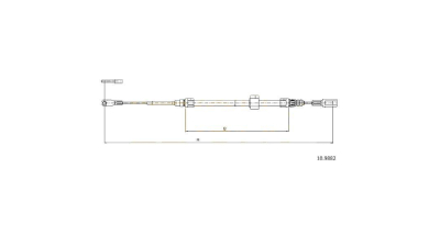 Cablu frana mana MERCEDES-BENZ SPRINTER ; VW LT 1995-2006; lungime 285/1990 mm , Cofle  10.9882, fata