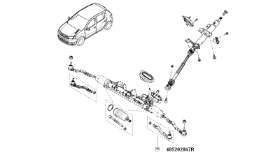 Cap Bara Stanga Dacia Logan 2004-2018; Sandero 2008-2018, Dokker 2012-, Lodgy 2012-; Originala
