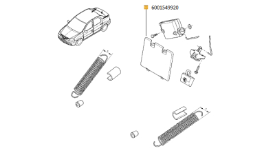 Capac Carlig Tractare Spate Dacia Logan 2004-2012 ; Trapa Inel Cui Remorca