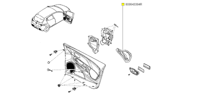 Capac Etansare Difuzor Panou Usa Interior Renault Clio 4 2012-2019 Partea Dreapta